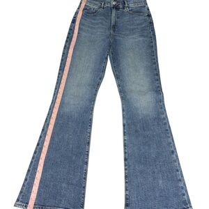 NWT Loft Women's Blue The Slim Flare High Rise Regular Fit Jeans Size 28/6